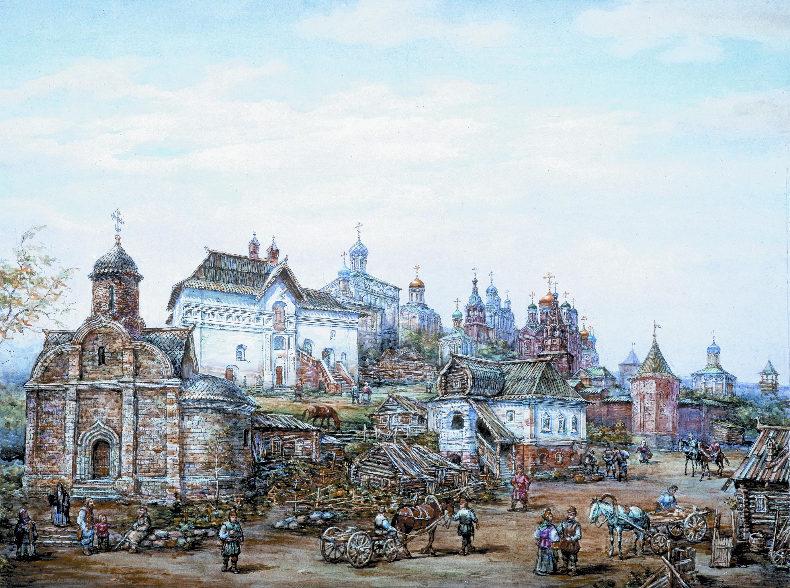 В. А. Рябов. Вид Старого Английского двора в XVII веке